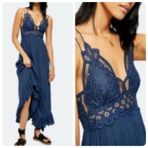 Free People ADELLA MAXI SLIP DRESS - Picture 4 of 11